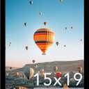 JCJMY 15x19 Picture Frame Black for Poster Photo Picture, Horizontal and Vertical Formats, Wall Hanging, 15 x 19 Wall Gallery Poster Photo Frame