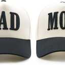 Mom and Dad Hats, Embroidered Trucker Hat for Men Women, Trendy Baseball Cap New Parents Gifts for Couples