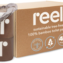 Bulk Reel Premium Toilet Paper - 2 Pack - 48 Rolls of Toilet Paper - 3-Ply Made From Tree-Free - Zero Plastic Packaging