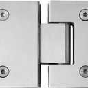 Alise Glass Shower Door Hinges, 180 Degree Shower Door Hinges for Glass Doors,Heavy Duty Stainless Steel Cabinet Hinges,Frameless Shower Doors Hardware Replacement Part, Brushed Nickel