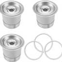 Reusable K Cups for Ninja Coffee Maker PB041 PB051 CFP101,304 Stainless Steel K Cups Filter,Reusable Coffee Pod Compatible with Ninja Single Serve & Dual Brew Coffee Maker,Eco-Friendly,BPA-Free, 4PCS.