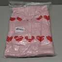 Heart Sweater for Women V Neck Valentines Sweatshirt Quarter Zip Pullover Ribbed Knitted Sweaters Loose Slouchy Tops, 2XL