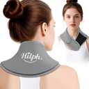 Hilph Neck Ice Pack Wrap Gel, Cooling Ice Wrap for Cervical Neck Pain Relief, Flexible Cold Compress Pack for Injuries Reusable, Surgery Recovery, Hot Flashes, Tonsillectomy, Thyroidectomy, Grey