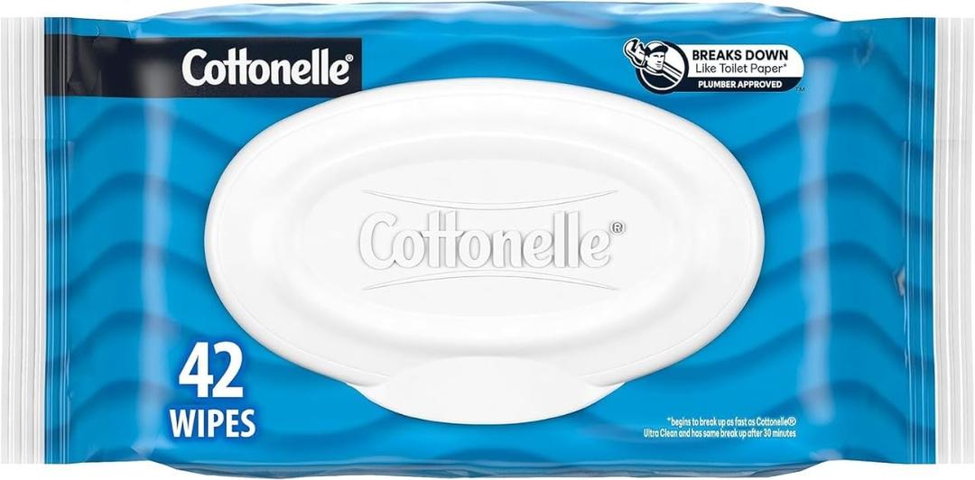 Cottonelle Fresh Feel Flushable Wet Wipes, Adult Wet Wipes, 6 Flip-Top Packs, 42 Wipes Per Pack (252 Total Wipes)