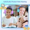 Bila Kids Headphones, Wired Over Ear Headphones with Microphone, Volume Limiter for Girls & Boys, Foldable for Learning & Entertainment
