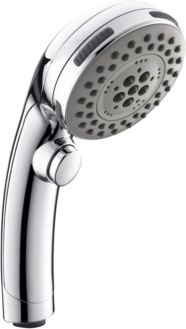 HOMELODY High Pressure Handheld Shower Head with ON/OFF Pause Switch 6-Functions Water Saving Shower head, Detachable Shower Head,Chrome Finish