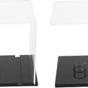 Totority 2pcs Acrylic Ball Display Box with Base, Baseball and Softball Storage Case for Signed Memorabilia, Protective Stand for Sports Collectibles and Autographed Balls