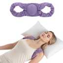 RNEMP Sleep Upper Back Brace Posture Corrector for Women (Purple)