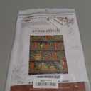 WRTCPOC Christmas Bookshelf Counted Cross Stitch Kits for Adults Christmas Flower Book Embroidery Kits Holiday Themed Pattern Cross Stitch 11CT DIY Needlepoint Embroidery Starter Kits