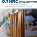 Yuzzy Wood Slat Wall Panel 4 Pack, 48" x 24" Acoustic Wall Panels for Interior Wall Decor and Noise Cancelling, Soundproof Wall Panels for Living Room, Bedroom, Office, Teak, 4Pcs - 48"x24"
