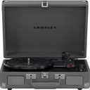 Crosley CR8005F-SG Cruiser Plus Vintage 3-Speed Bluetooth in/Out Suitcase Vinyl Record Player Turntable, Slate