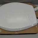 Mayfair Cassel Slow Close Toilet Seat, Easy Clean, Non Slip Premium Wood Seat, Easy Install, Made in USA, Round, White