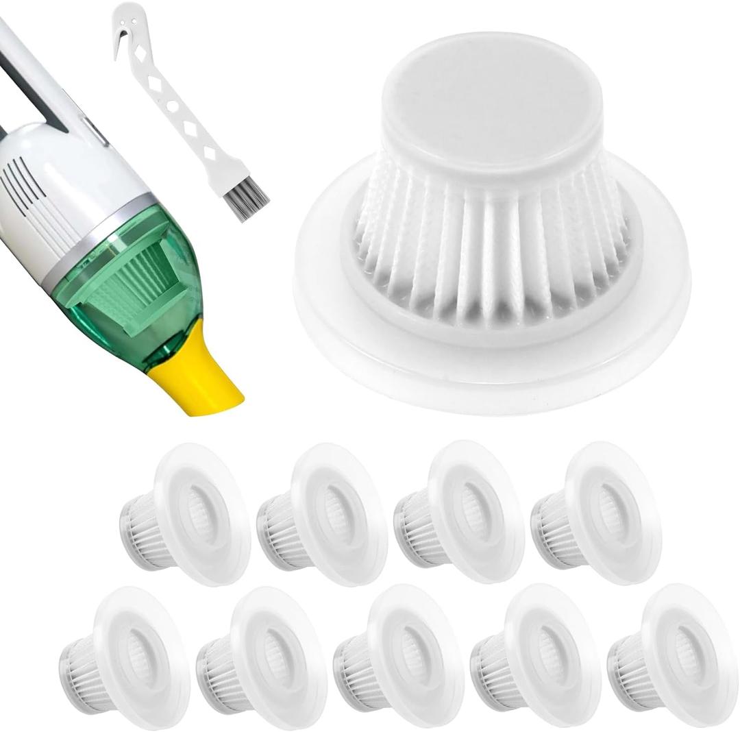 10 Pack Dock vacuum filters Compatible with Horsepewer Dock Compact Cordless Vacuum Cleaner as Seen on TV - High Efficiency Filters fit for Horsepewer Dock VacuumWashable and Reusable