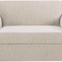 H.VERSAILTEX Loveseat Covers 2 Piece Stretch Sofa Couch Slipcover for Love seat with Individual Seat Cushion Cover Deluxe Textured Jacquard (58"-70", Island Fossi)