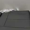 CAR PASS Back Car Seat Covers, Water Resistant Nappa Leather Rear Bench Seat Cover Universal Fit for Cars, SUVs, Vans, Trucks, Automotive Backseat (Rear, Black)