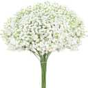 Babys Breath Aitificial Flowers 16 pcs 48Branches White Fake Baby Breath Flowers Artificial Bulk Gypsophila Bouquets Real Touch Faux Flowers for Wedding Floral Arrangement Party Home decoration