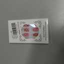 30Pcs Short Almond Press on Nails Valentines Fake Nails with Flower Love Heart Stripe Design Pink Full Cover False Nails Valentines Heart Nails Press ons Full Cover Artificial Stick on Nail for Women