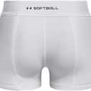 Under Armour Girls' Utility Softball Slider Shorts (White, M)