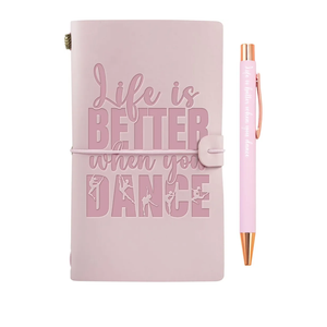 InnoBeta Dance Gifts for Girls 8-12, Dance Gifts for Women, Teacher Journal Notebook with Pen and Pen clip 7.87 x 4.7 Cover, 4 x 7.5 Pages (Inches)
