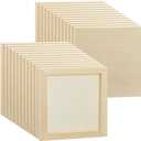 Kathfly 24 Pcs 6x6'' Wood Panel Boards, Unfinished Wood Canvas Panels for Painting Crafts DIY Drawing Pouring Art Projects