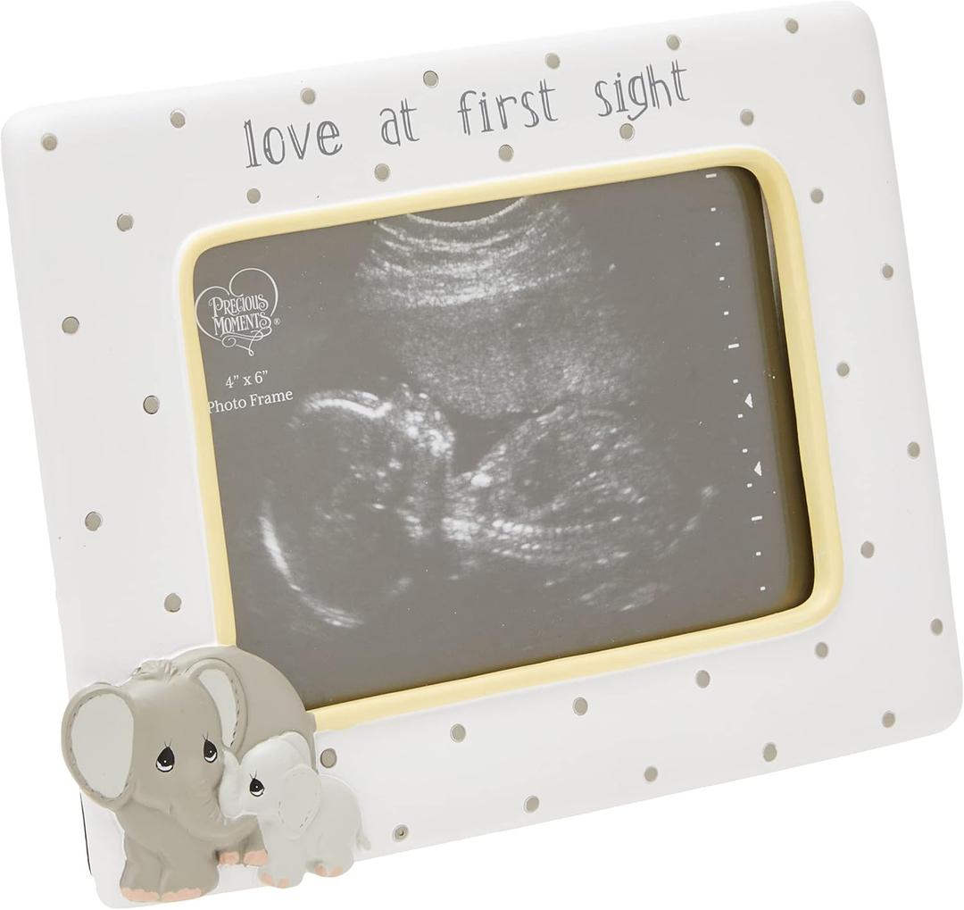 Precious Moments Elephant Love at First Sight Ultrasound 4 x 6 Resin & Glass 183407 Photo Frame One Size Multi