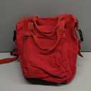 Small Boho Canvas Backpack for Women Vintage Style Outdoor Travel Bag Casual Daypack Grunge Aesthetic Hippie Y2K Backpack (Red,One Size)