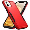Hsefo Compatible with iPhone 12 Case and 12 Pro Case, Heavy Duty Protection Shockproof Dropproof Dustproof Anti-Scratch Phone Case Cover for 12 and 12 Pro - Red