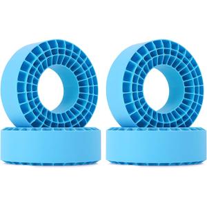 INJORA 4PCS Silicone Rubber Insert Foam for 132-134mm (5.25" OD) 2.2" Tires(Blue)