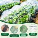 Garden Netting Kit, 10 X 50FT Garden Netting Pest Barrier with 10 Sets Garden Hoops and 20pcs Clips, Insect Netting Row Cover for Raised Beds Vegetable Fruits Flowers Protection