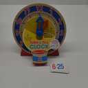 Melissa & Doug Turn & Tell Wooden Clock - Educational Toy With 12+ Reversible Time Cards , Red