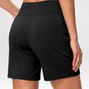 G Gradual Women's Athletic Shorts 6" High Waisted Casual Shorts for Women (Black, XXXL)