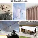 Sun Shade Sail Hardware Kit 6 Inch - 84pcs Set Stainless Steel Sun Sail Hardware Kit Mounting Accessories with 48 Ft (12 Ft x 4) Vinyl Coated Stainless Steel Wire Cable Ropes for Deck Railing