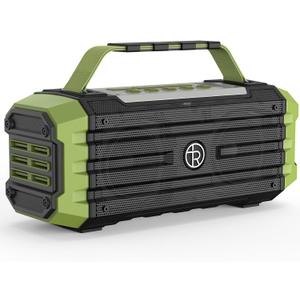 Portable Bluetooth Speaker 120W Peak 80W Wireless Speakers, TWS Pairing, Deep Bass, Hi-Fi Loud Speaker, IPX6 Waterproof, DSP Sound Boombox for Outdoor, Camping, Party, Beach (Green)