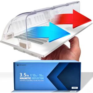 Powerful Magnetic Vent Air & Heat Deflector (4 Pack) for Ceiling, Floor and Wall - Will Never Fall Off - Adjustable from 9.2 to 16 - Super Strong Neodymium Magnets (Upgraded Design) | Patent Pending