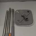 KZKR Spin Mop and Bucket Set with 2 Replaceable Microfiber Mop Pads with Self Separation Dirty and Clean Water System, Self Wringing 360 Rotating Square Mop Head for Hardwood Tile Marble Floors (Grey+Orange+White)