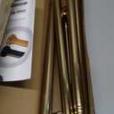 YNL Shower Curtain Rod 34-82 Inches, Non-Slip, Never Rust, No Drill Tension Curtain Rod for Bathroom & Window Stainless Steel Shower Rod, Brushed Gold