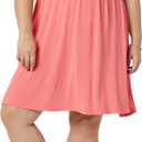 Amazon Essentials Women's Surplice Dress (Available in Plus Size) (Medium, Hot Pink)