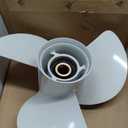 13x17, 4 Blades Aluminum Outboard Propeller Compatible with Yamaha Engines 50HP 60HP 70HP 75HP 80HP 85HP 90HP 100HP 115HP 130HP, 15 Spline Tooth, RH