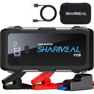 Jump Starter 5000A, 12V Car Battery Jump Starter with USB Quick Charge (Up to 10.0L Gas or 9.0L Diesel Engine), Battery Booster with 3 Modes Flashlight and Jumper Cable