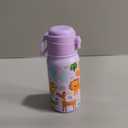 GOPPUS 12oz Kids Water Bottle  BPA-Free, Leak-Proof, Insulated Stainless Steel  Sweat-Proof, Reusable for School, Sports, and Outdoor Activities (Purple Zoo)