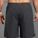 SUPIVO Men's Athletic Running Shorts Quick Dry 7" Lightweight Workout Shorts Training Sports Gym Hiking Basketball Gray M (M)
