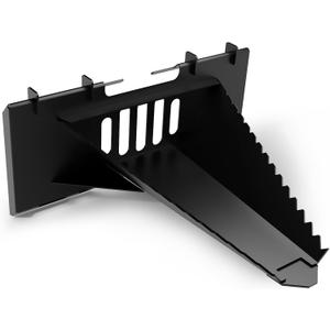 Economy Series Stump Bucket Attachment,Universal Skid Steer Quick Tach,Serrated Leading Edge,Tree Scoop Digger for Removing Smaller Tree Stumps and Light Duty Ripping Roots,Black