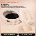 CHEERPALS Cat Cave Bed for Indoor Cats, Washable Covered Cat Bed Hooded Kitty Bed Soft Fluffy Pet Bed for Puppy and Small Dog(White)