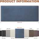 IFNOW Wall Mounted Upholstered Headboard King, 3D Peel and Stick Soundproof Panels, Reusable and Removable Padded Leather Bed Headboard, 12 Panels 9.84" x 23.62", Navy Blue