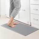 Anti Fatigue Kitchen Mat for Floor by DAILYLIFE, 2/5" Thick Kitchen Floor Mat, Standing Comfort Mat for Home, Office, Garage, Non-Slip Bottom, Cushioned, Waterproof & Easy-to-Clean (17.7" x 29", Grey)