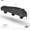 Rhinowalk Bike Top Tube Bag Bicycle Front Frame Bag Waterproof Bike Bag 2.1L with Dual Side Mesh Pockets for MTB Road Bike Cycling Commuting and Outdoor Adventures