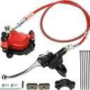 YOXUFA Mini Bike Hydraulic Disc Brake Caliper Kit Replacement for Baja Doodle Bug DB30 Blitz Dirt Bug Predator 79cc 97cc 2.8hp Mini Bike Parts with 50 inch Hose Tube Master Cylinder