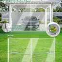 9'H x15'W Outdoor Vinyl Curtain 19oz Clear Tarps with Zipper,Vinyl Patio Enclosure,Outdoor Curtains Heavy Duty Waterproof Transparent Tarp with Grommets for Gazebo Porch Balcony Pergola