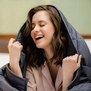 Smart Queen Weighted Blanket for Adults,(60"x80",20lbs Grey) Full Size Soft Cooling Heavy Blanket for Sleeping, Breathable Blanket with Glass Beads Perfect for 190-210 lbs,All Season,Machine Washable