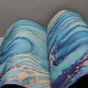 MAYHMYO Kitchen Rugs and Mats Set of 2 Teal Marble Gold Anti Fatigue Mat PVC Non Slip Turquoise Foam Cushioned Kitchen Mats for Floor Dining Room Home Office Sink Laundry